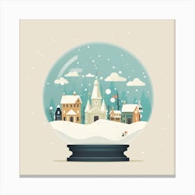 Reykjavik Iceland 3 Snowglobe Canvas Print