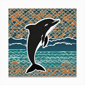 Dolphin In The Ocean 5 Canvas Print