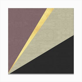 Modern geometry with gold 1 Canvas Print