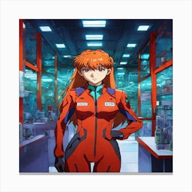 Anime Girl In A Lab Canvas Print