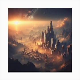 Futuristic City Canvas Print