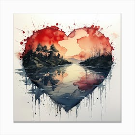 Heart Of Water Canvas Print