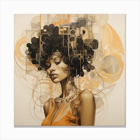 Afro Girl Canvas Print