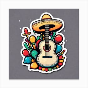 Mexican Guitar 8 Canvas Print