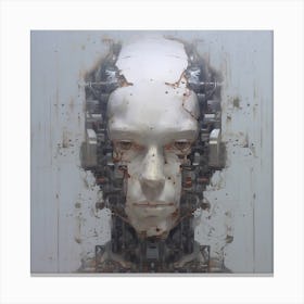 Robot Head Canvas Print