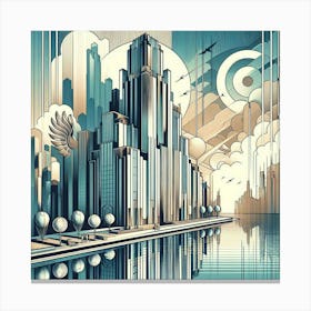 Futuristic Cityscape 15 Canvas Print