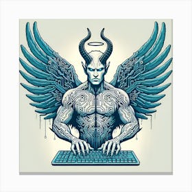 Demon Computer Canvas Print