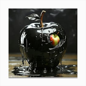 Black Apple Canvas Print