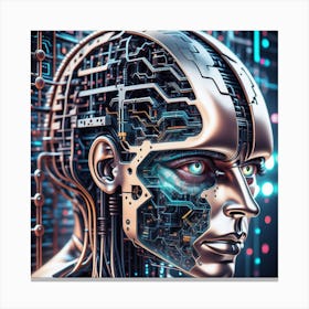 Cyborg Head 29 Canvas Print