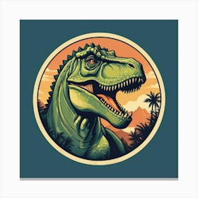 Dinosaur Tyrex Logo Canvas Print