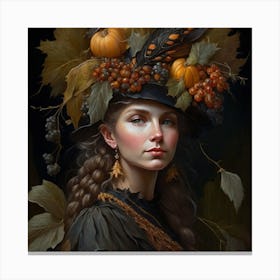 Autumn Woman Canvas Print