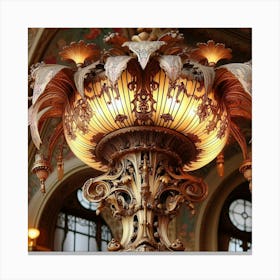 Ornate Ceiling Lamp Canvas Print