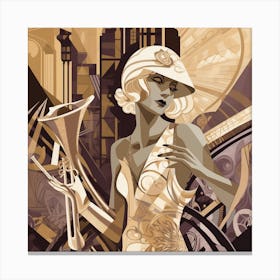 Deco Woman Canvas Print