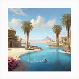 Egyptian Palace Canvas Print