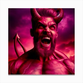 Devil With Horns 1 Canvas Print