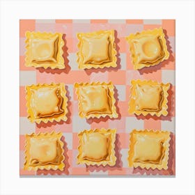Ravioli Pastel Checkerboard 1 Canvas Print
