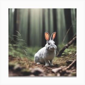 Rabbit In The Forest 124 Canvas Print