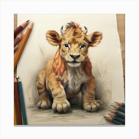 Lion Cub Canvas Print