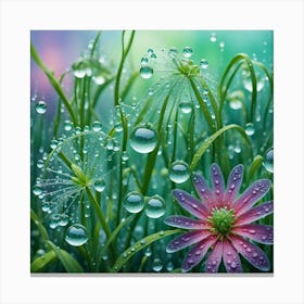 Flower In The Rain Canvas Print