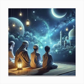 Muslim Prayerلمشاعر الروحانية في رمضان 8 Canvas Print