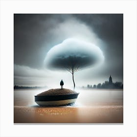 Tree In A Boat Canvas Print