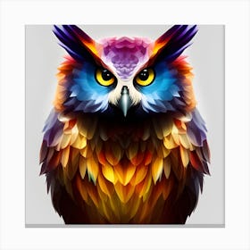 Colorful Owl 3 Canvas Print