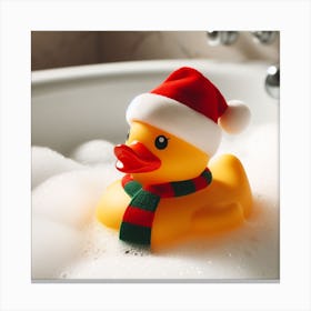 Christmas Rubber Duck Canvas Print
