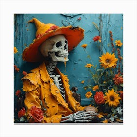 Day Of The Dead Skeleton 4 Canvas Print