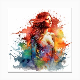 Woman With Red Hair 2 Canvas Print