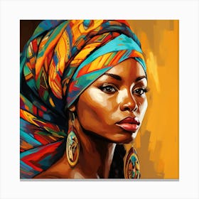 African Woman Painting 2 Canvas Print