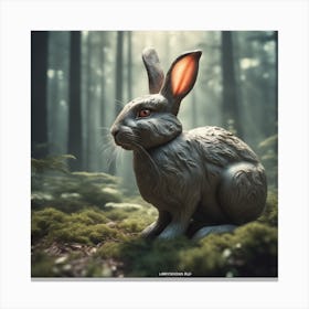 Rabbit In The Forest 61 Canvas Print