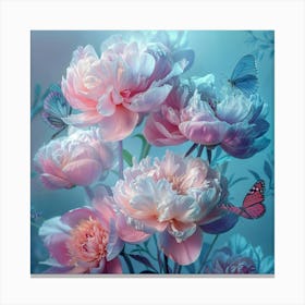 The Ethereal Garden 1 Botanical  Art Print Canvas Print