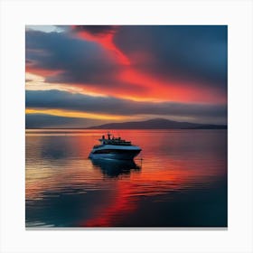 Sunset Boat 1 Canvas Print