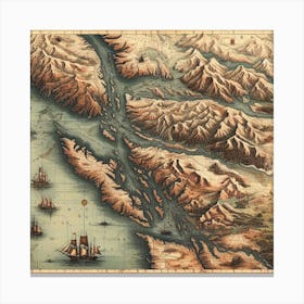 Future map of Vancouver Island Canvas Print
