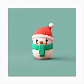 Christmas Snowman Canvas Print