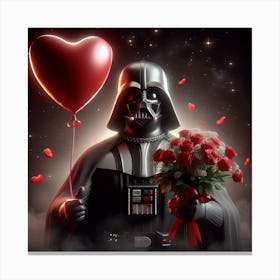 Darth Vader Brings You Valentines Gifts Star Wars Art Print Canvas Print