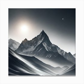 Moonlight In The Mountains 2 Canvas Print