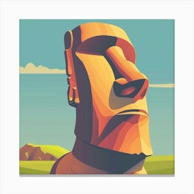 Moai Statue Canvas Print