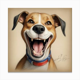 Happy Dog Canvas Print