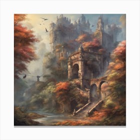 Castle In The Woods 5 Canvas Print