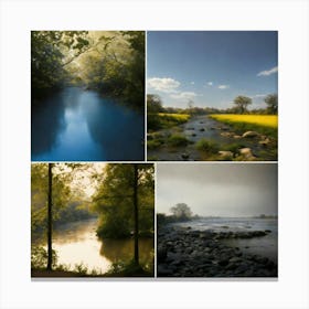 Four Landscapes Canvas Print