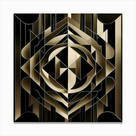 Gold And Black Canvas Print