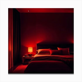 Red Bedroom Canvas Print