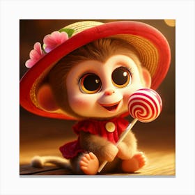 Sweet Tooth Monkey Canvas Print