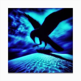 Raven At Night Canvas Print