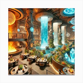 An Immersive Restaurant Inspired By Elemental Them Canvas Print