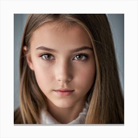 Close Up Portrait, Young Girl Canvas Print