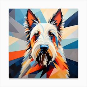 Abstract modernist Scottish terrier dog 1 Canvas Print