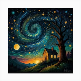 Starry Night 10 Canvas Print