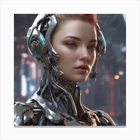 Cyborg Girl #1 Canvas Print